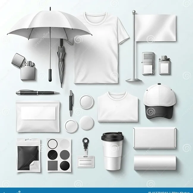 branding-mockup-collection-promotional-items-merchandise-flat-lay-arrangement-various-blank-products-branded-perfect-413704044