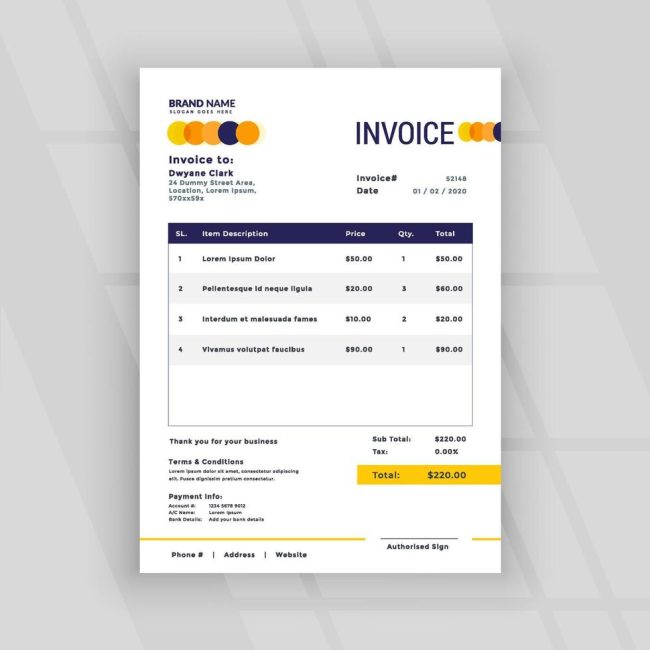 creative-simple-delivery-services-invoice-free-vector